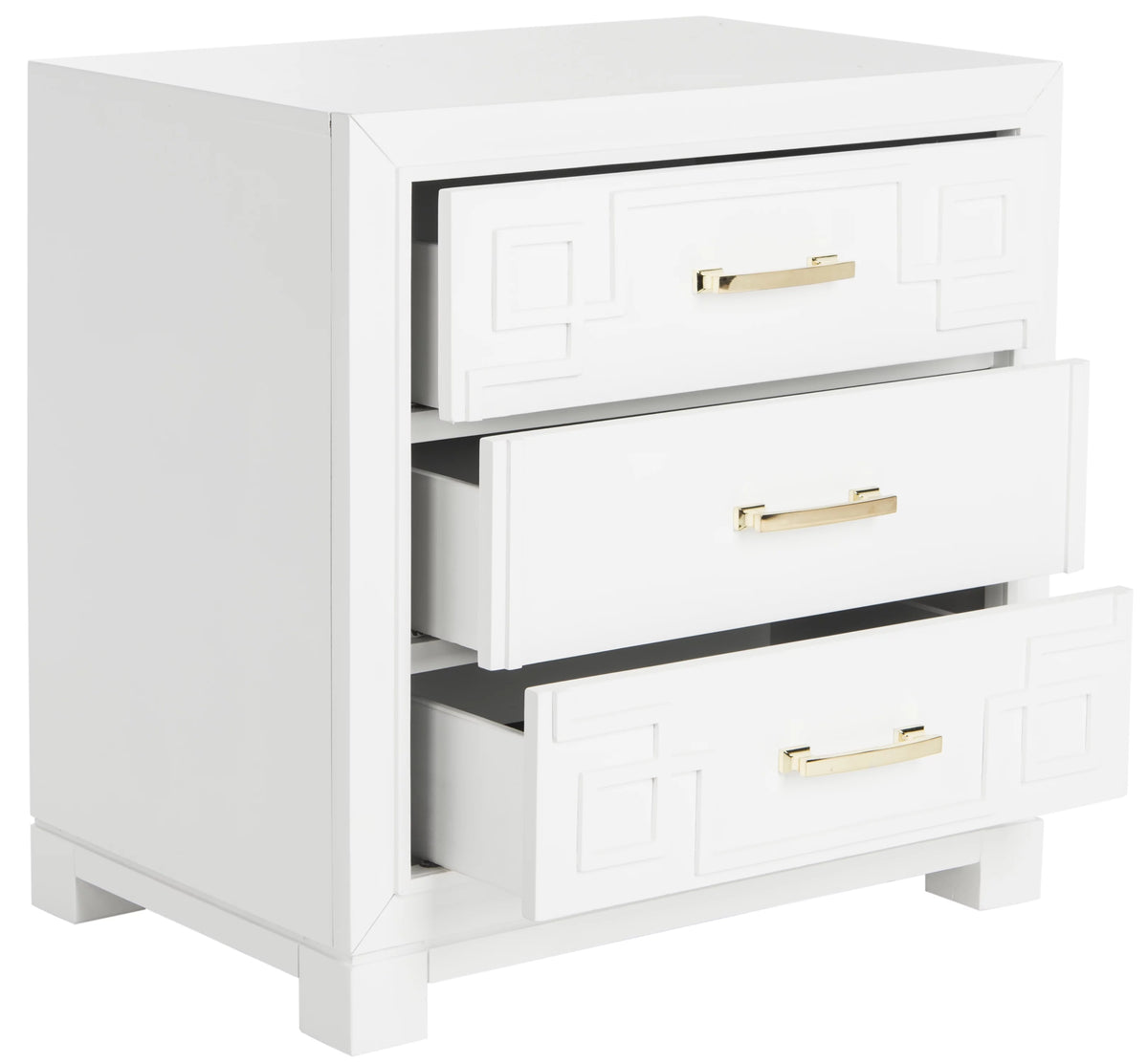 Solid Night Stand with 3 Drawers Q623
