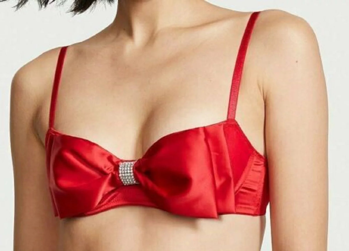 Red Sheer Mesh Balconette Bra 34DDD E535939