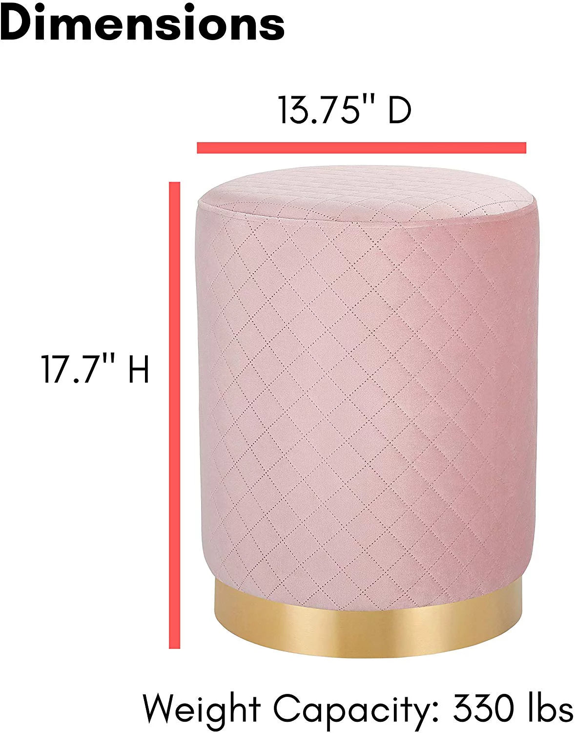 Round Velvet Ottoman Foot Stool J37024