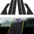 Carbon Fiber Texture Vinyl Car Window Moldings Pillar Post Trim Cover Kit Y79735