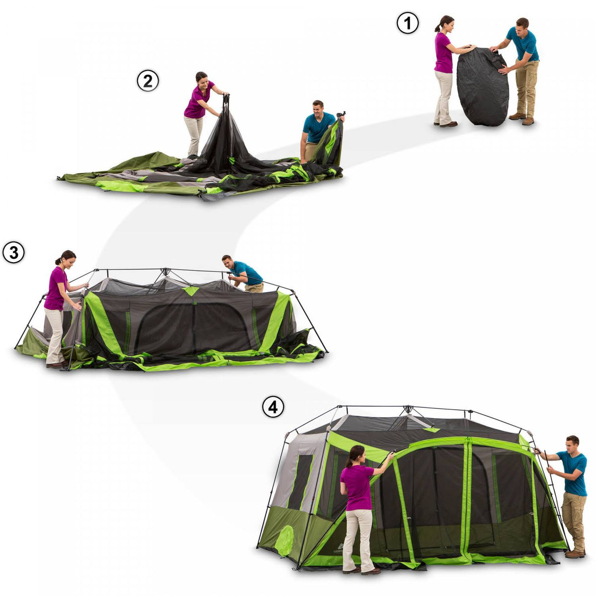 9 Person 2 Room Cabin Tent with Screen Room W39235