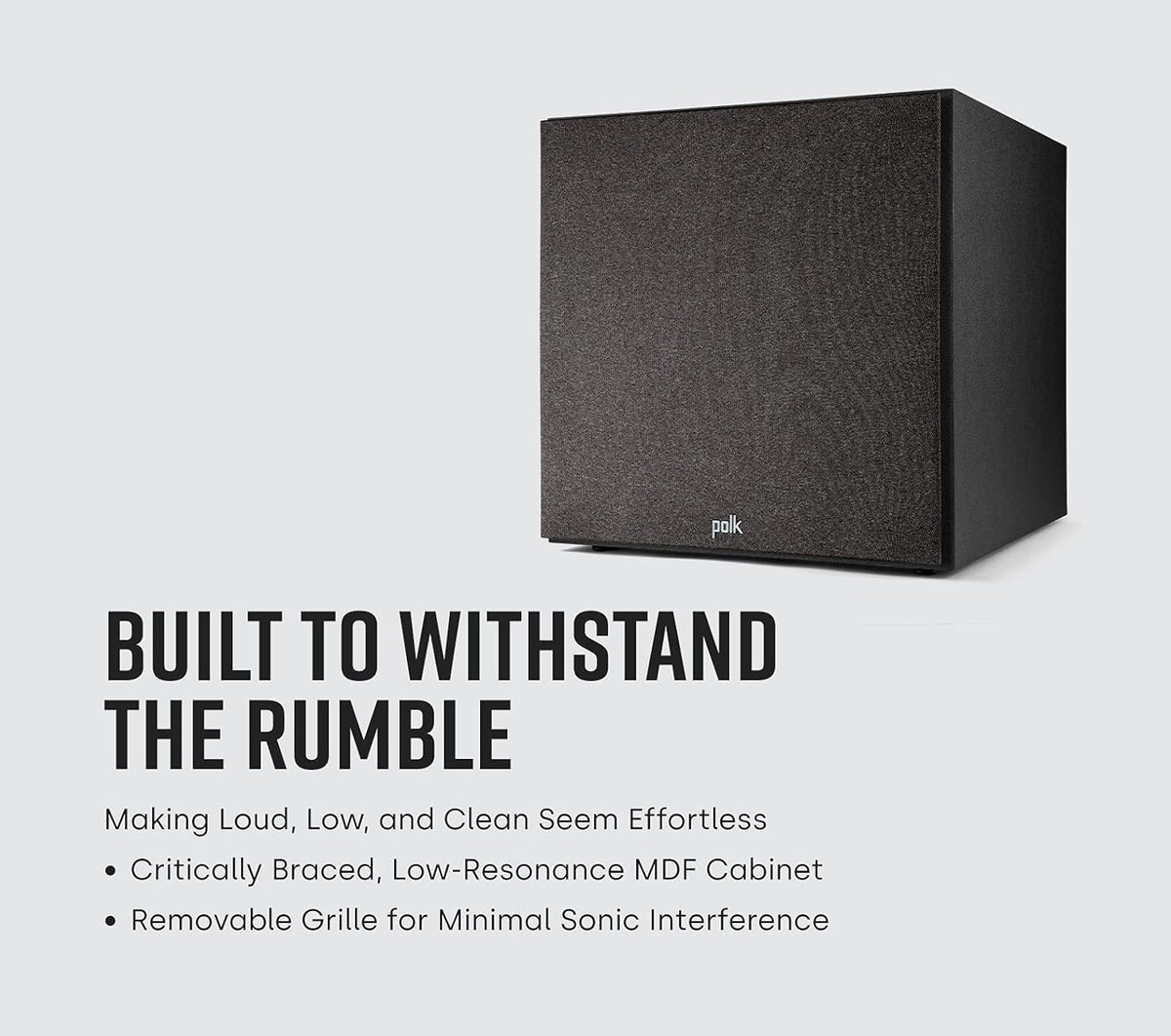 Powered Sub with 12 Dynamic Balanced Woofer & 100W Amplifier, Midnight Black O703