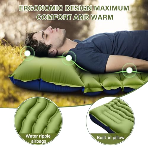 Ultralight Inflatable Camping Sleeping Pad with Pillow S648