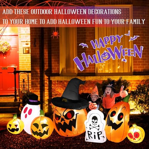 8FT Halloween Inflatable Decorations with LED Lights D766397
