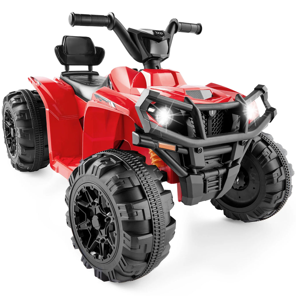 12V Kids Ride-On ATV Quad with LED Lights, Black V6313