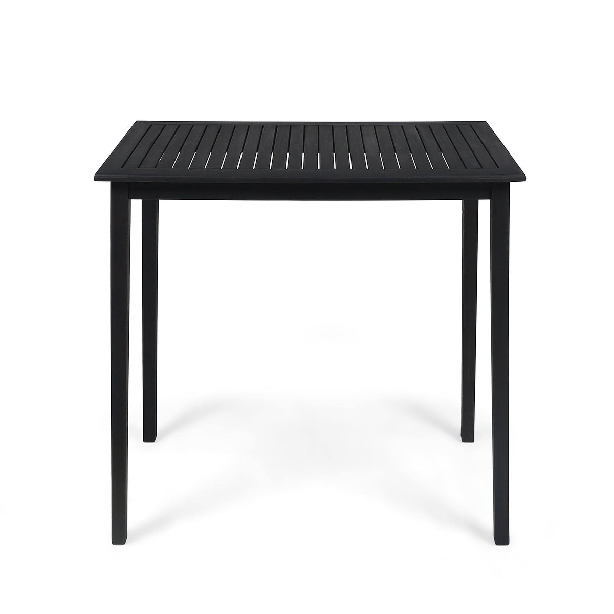 Acacia Wood Rectangle Bar Table Dark Gray D44087