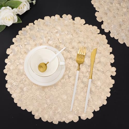 Gold Vinyl Placemats Set of 6 A529