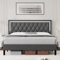 King Bed Frame with Adjustable Headboard B2833