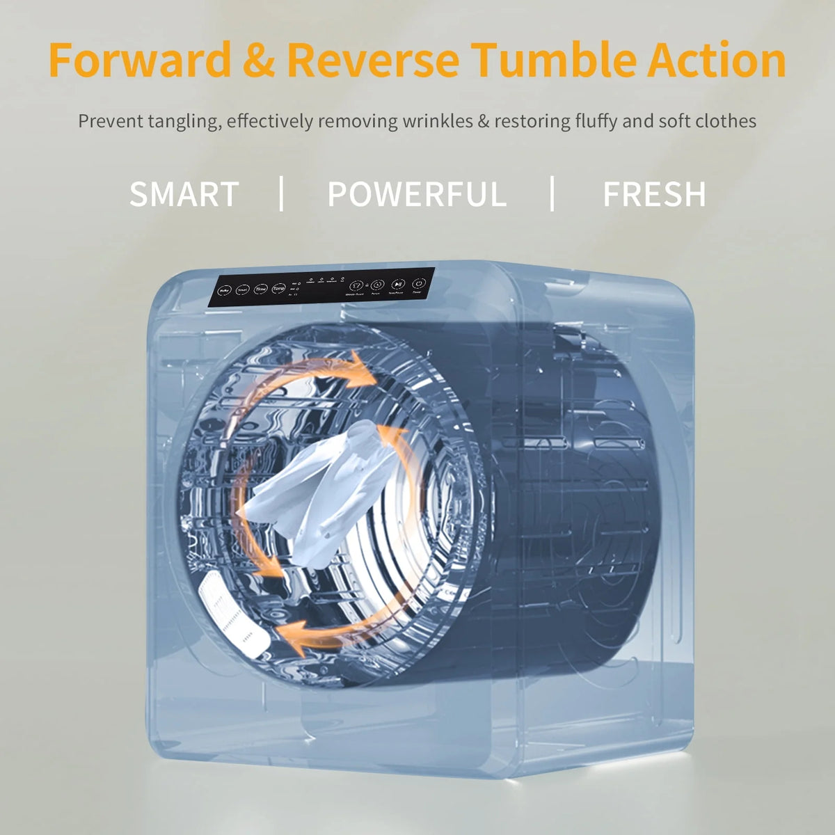 13.2LB Portable Front Load Laundry Dryer White S541