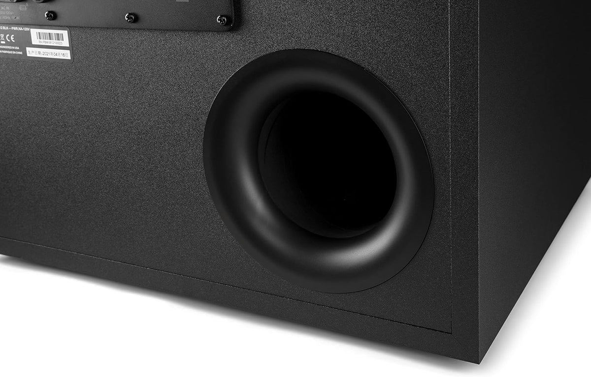 Powered Sub with 12 Dynamic Balanced Woofer & 100W Amplifier, Midnight Black O703