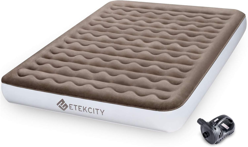 Queen Inflatable Camping Air Mattress with Rechargeable Pump P768