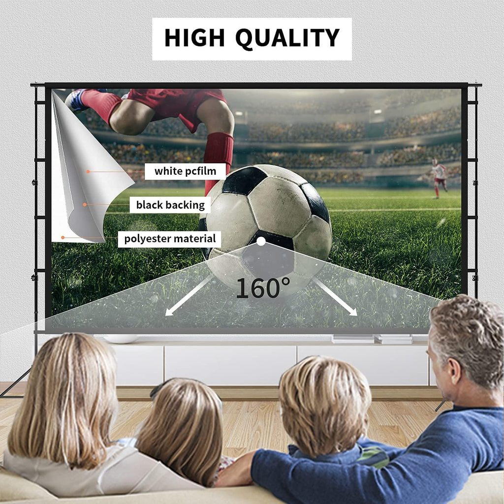 150 inch Portable 16:9 4K HD Projector Screen and Stand with Carry Bag V953