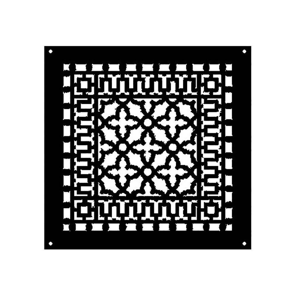 14-in x 14-in Cast Iron Floor Register in Black O740385