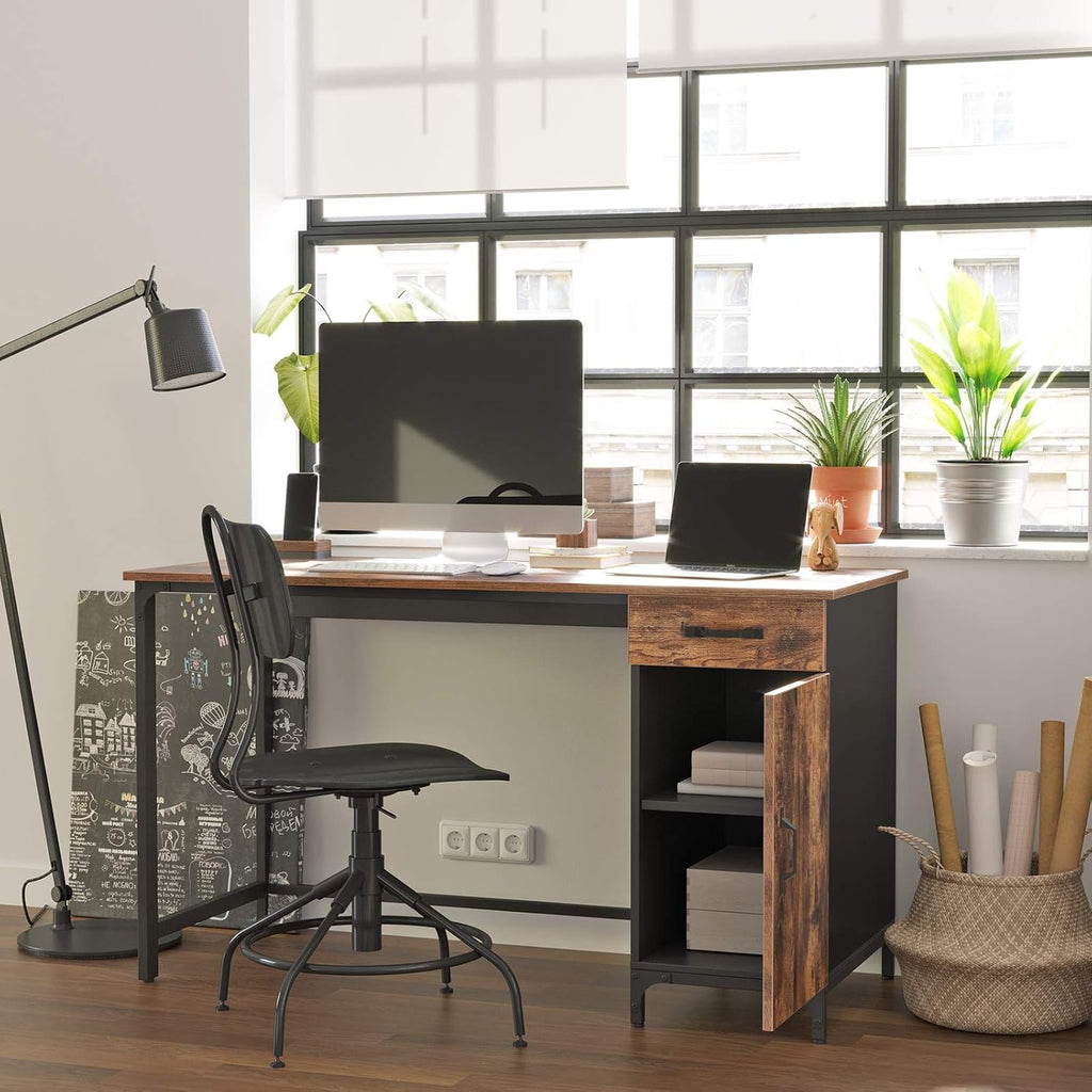 51 Inches Computer Desk with Drawer and Cabinet V68034