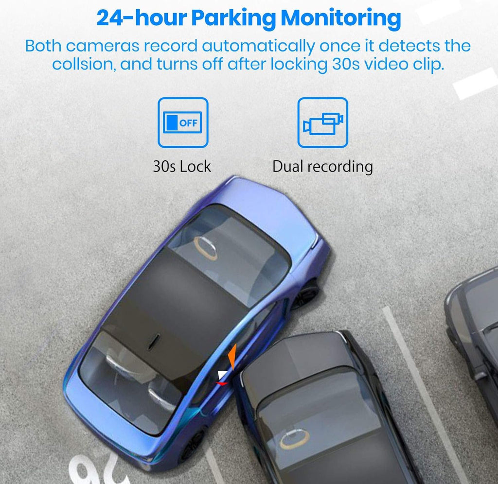 Rear View Mirror Camera with 9.35'' Touch Screen, Dual 1080P Night Vision T349897