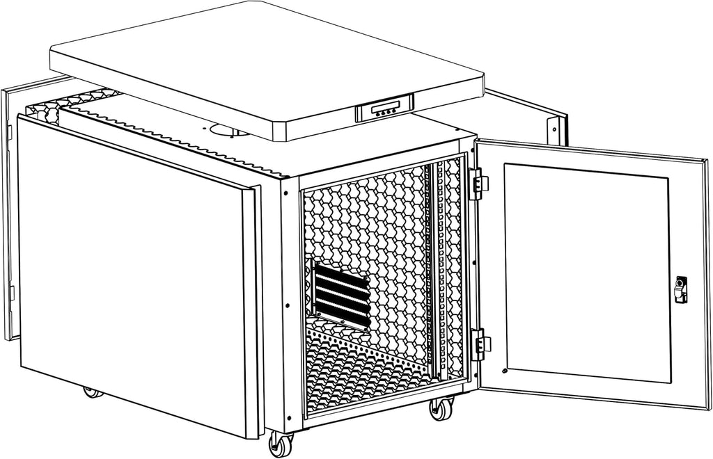 12U 35 inch Depth Soundproof Server Rack Cabinet Q27314