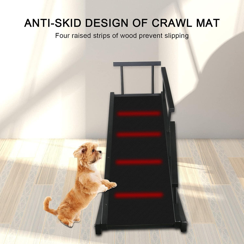 Adjustable Foldable Non-Slip Pet Ramp with Side Rails W838