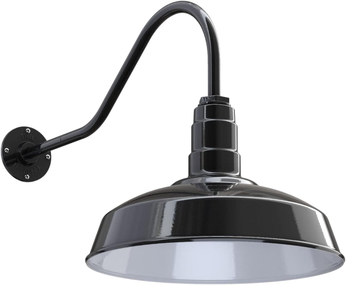 16 Dome 23 Gooseneck Galvanized Outdoor Wall Mounted Barn Light J6646