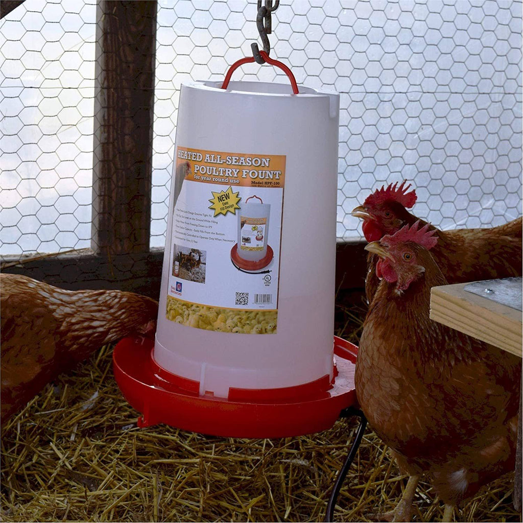 3 Gallon 100-Watt Heated Plastic Poultry Fountain F470771