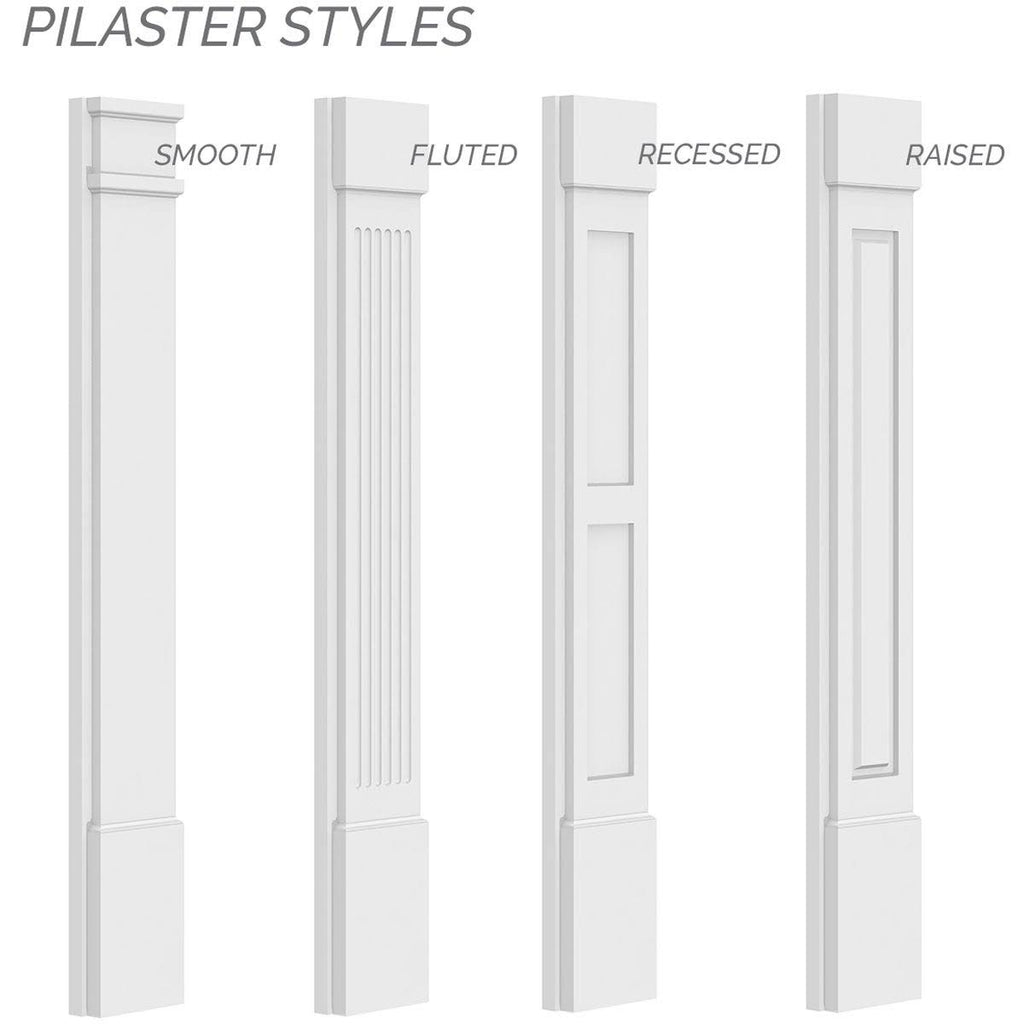 PVC Pilaster with Capital & Base (Pair) N6681