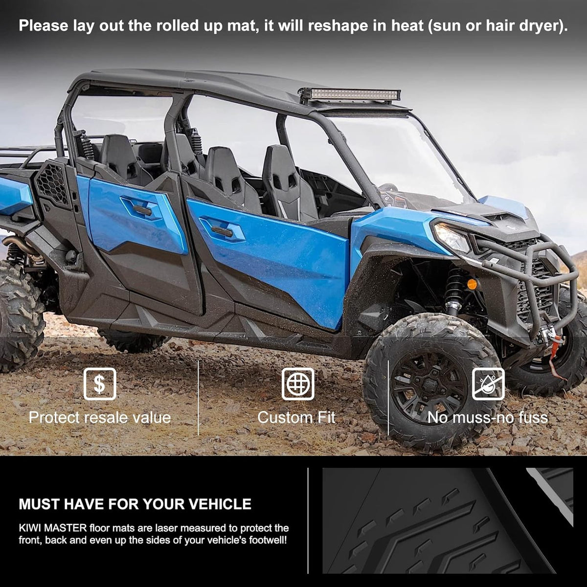 All Weather TPE Floor Mats Black X6603