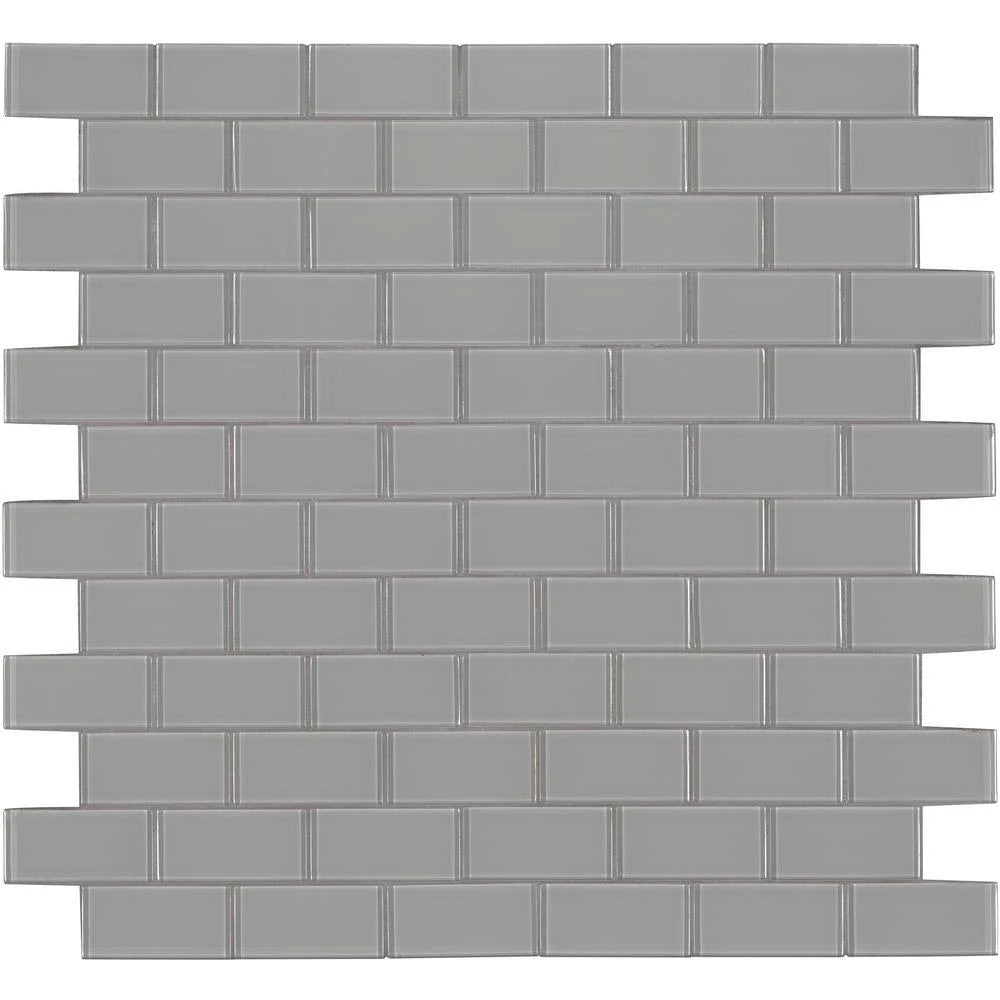 Oyster Gray Glass Mosaic Tile K448
