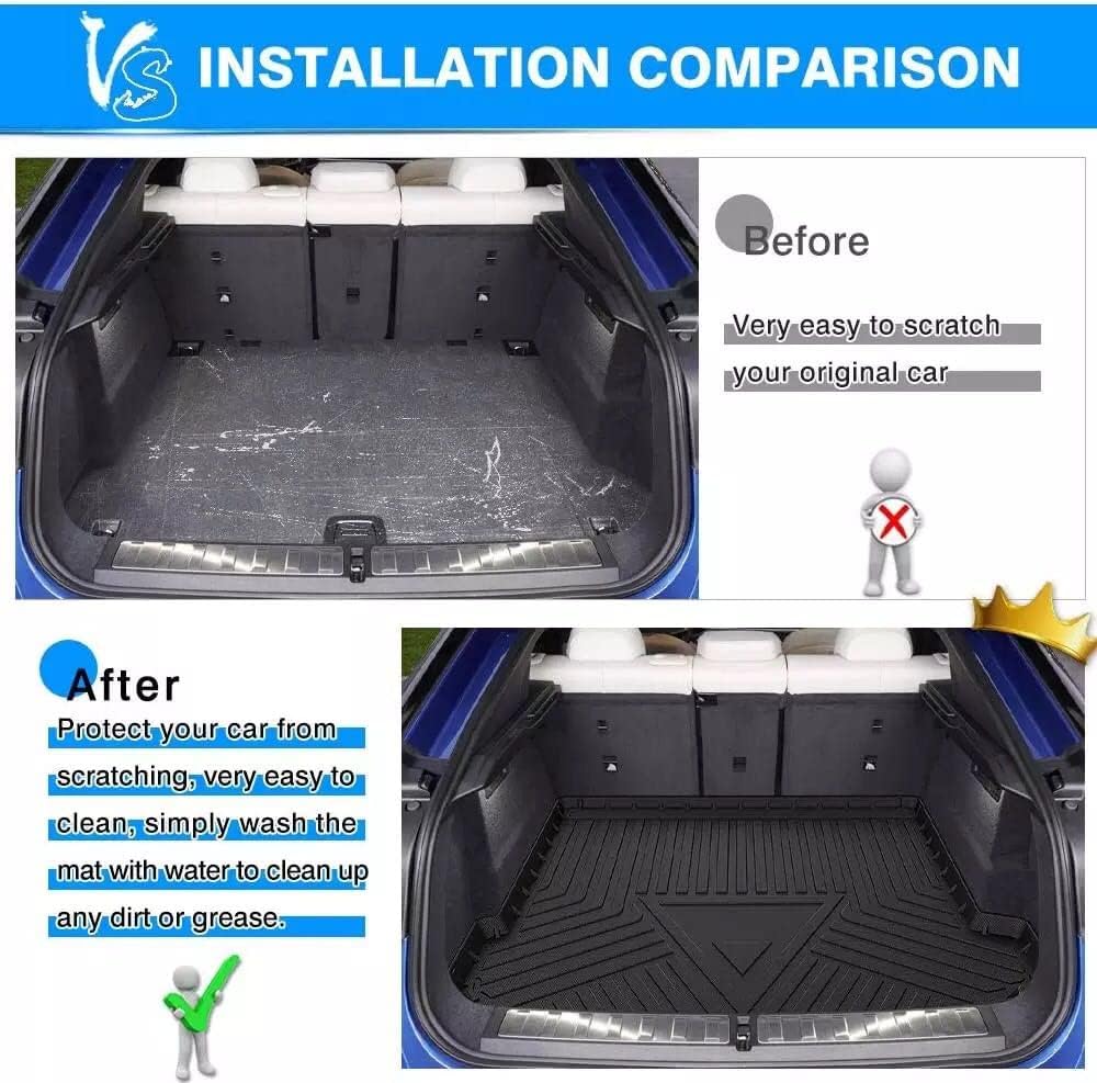 2 Rows & Cargo Liners Set All-Weather Rubber Car Floor Mats O435865