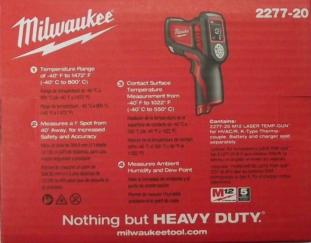M12 Cordless Laser Thermometer I407