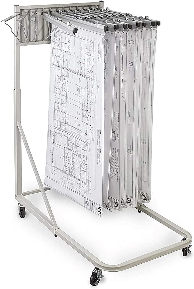Vertical Blueprint Storage Rack and Plans Holder A60263