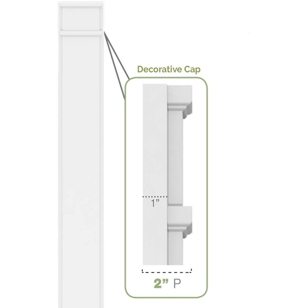 PVC Pilaster with Capital & Base (Pair) N6681