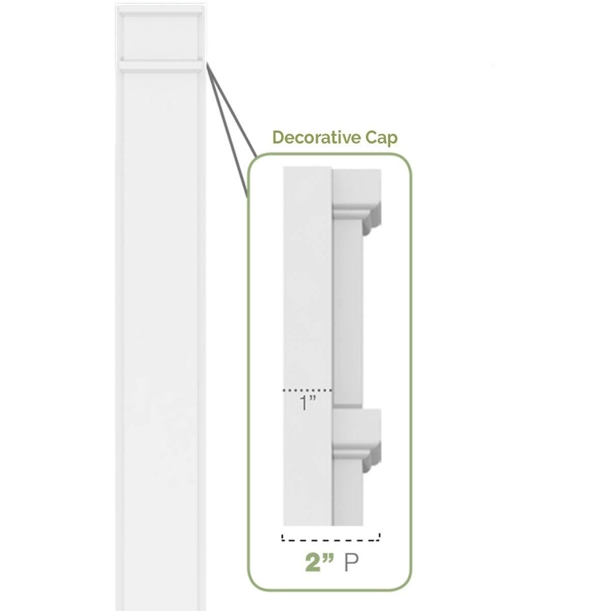 PVC Pilaster with Capital & Base (Pair) N6681