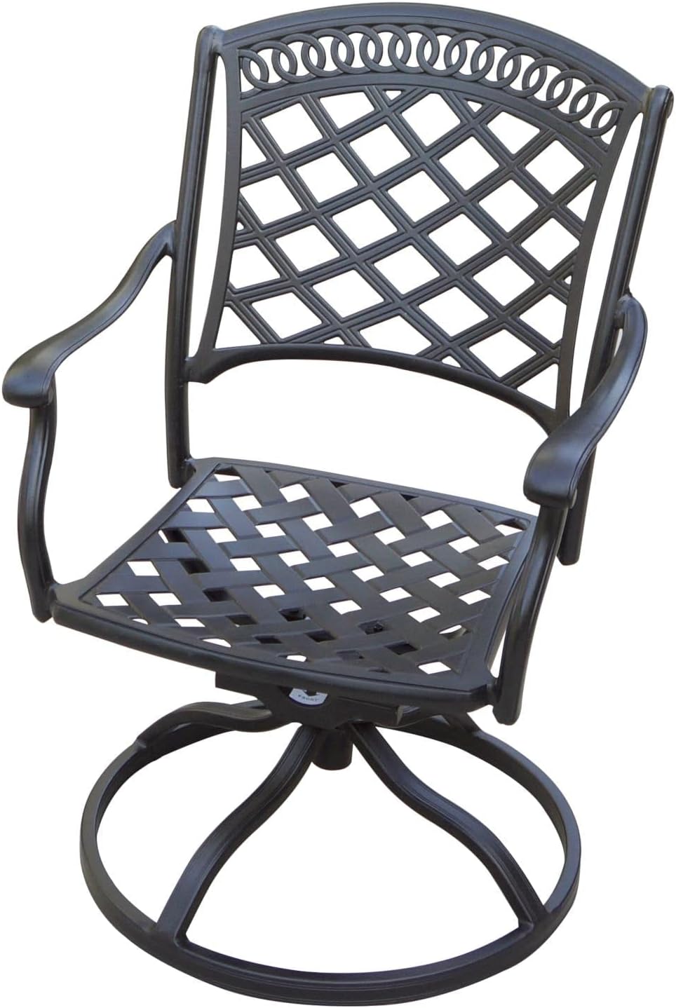 3 Piece Cast Aluminum Patio Bistro Set with Swivel Rockers M842