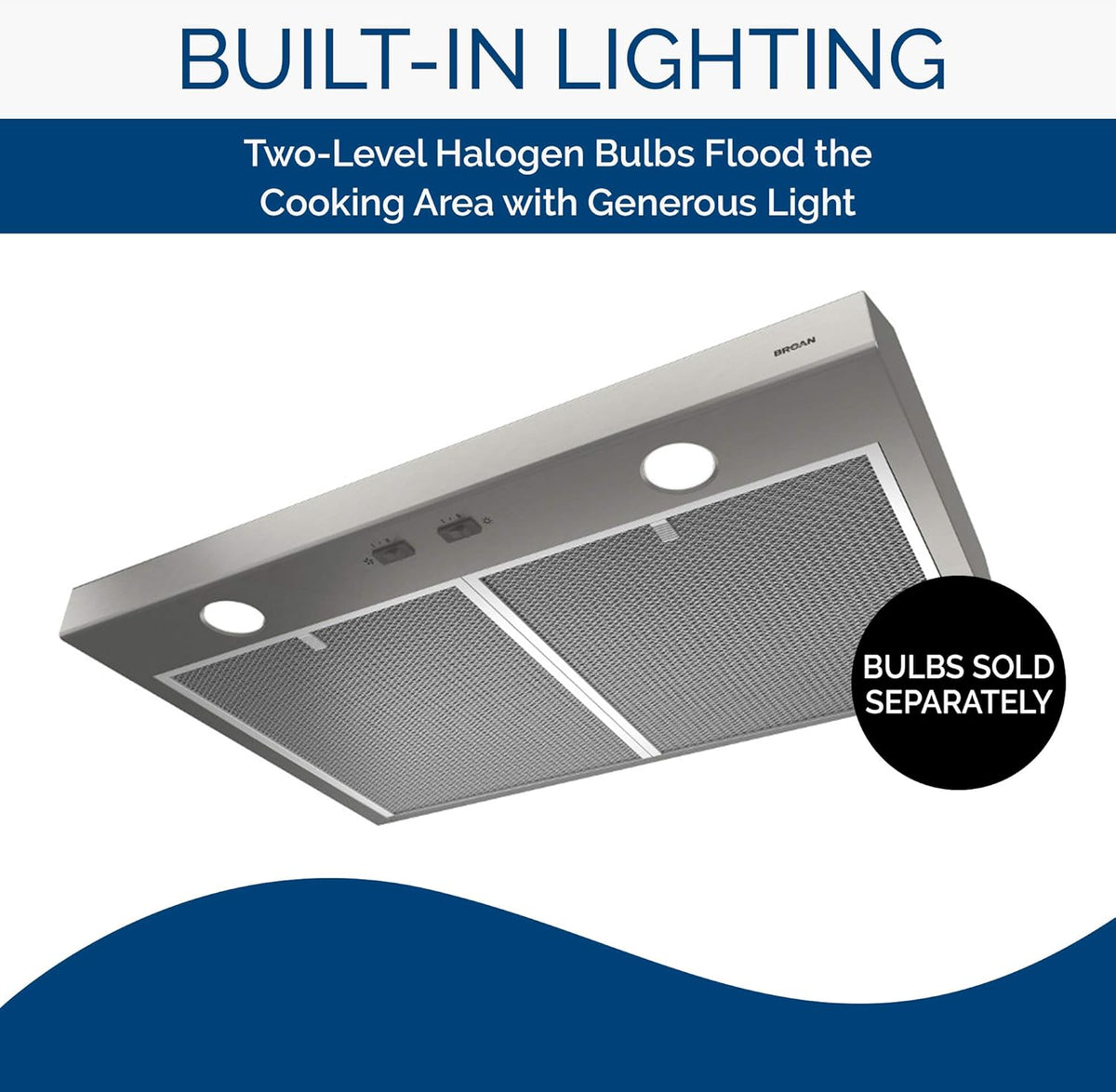 Stainless Steel 24-inch Under Cabinet Range Hood with Light E435