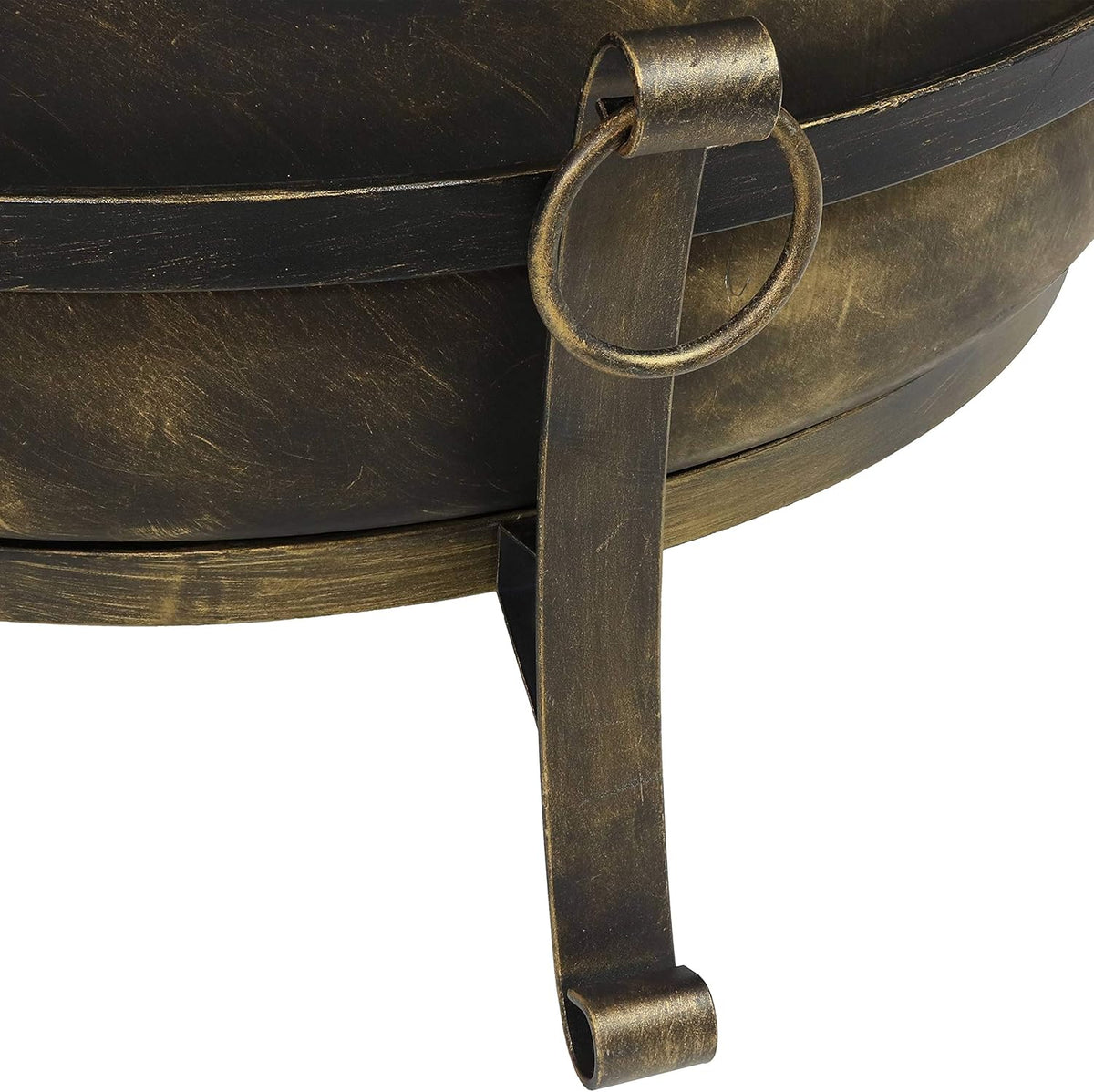 34-Inch Wood-Burning Fire Pit with Spark Screen, Poker, and Grate V397