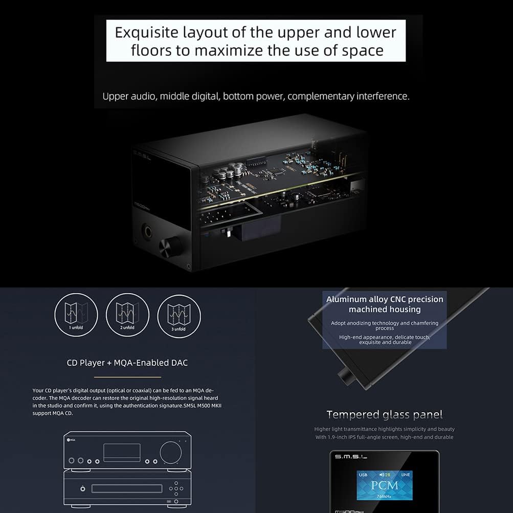 MQA DAC Headphone Amplifier Decoder X364