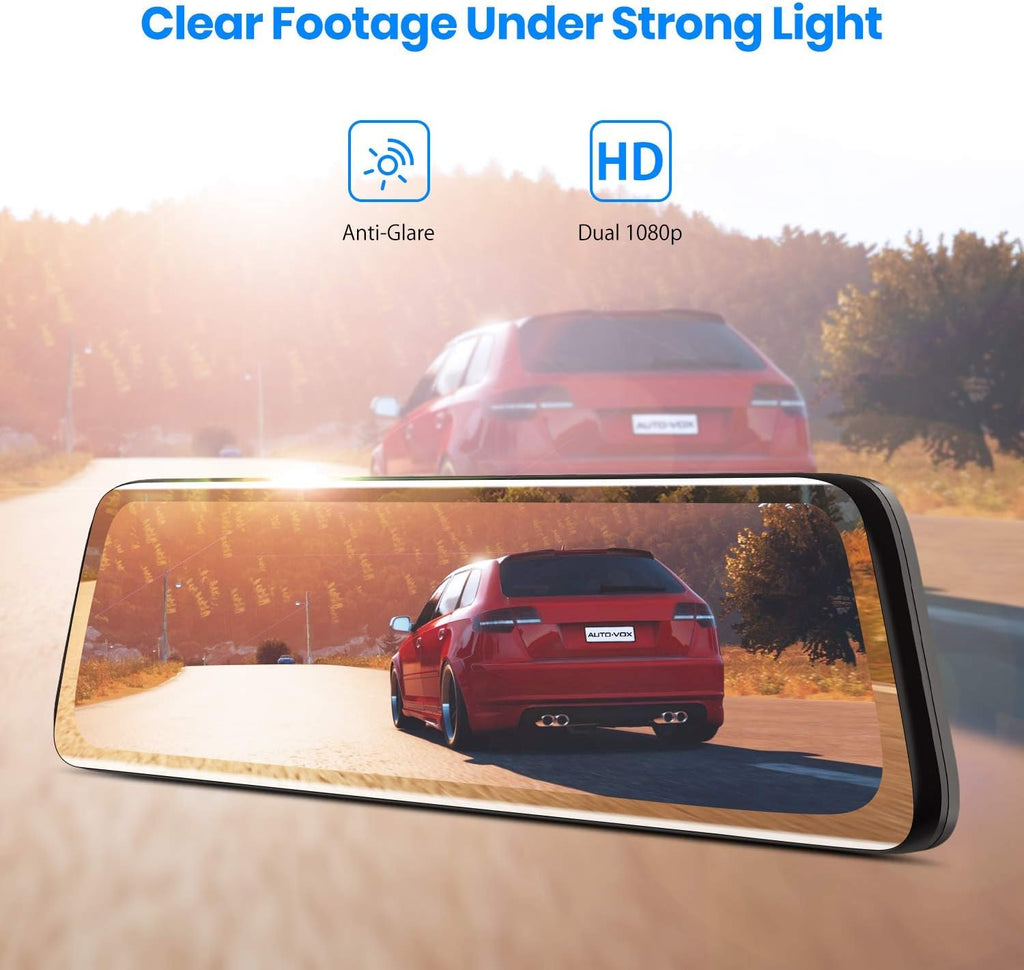 Rear View Mirror Camera with 9.35'' Touch Screen, Dual 1080P Night Vision T349897