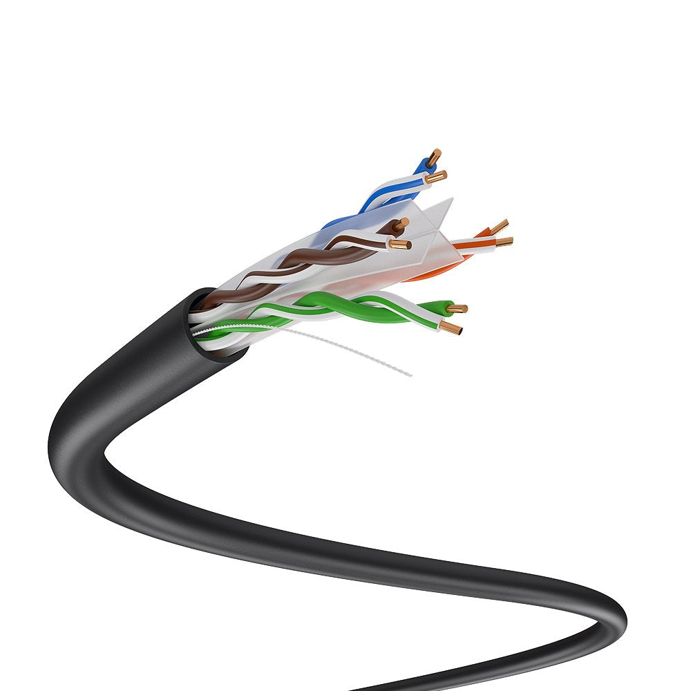 Bare Copper 1000ft CAT6 Outdoor Direct Burial 23AWG CMX Waterproof Wire K51163