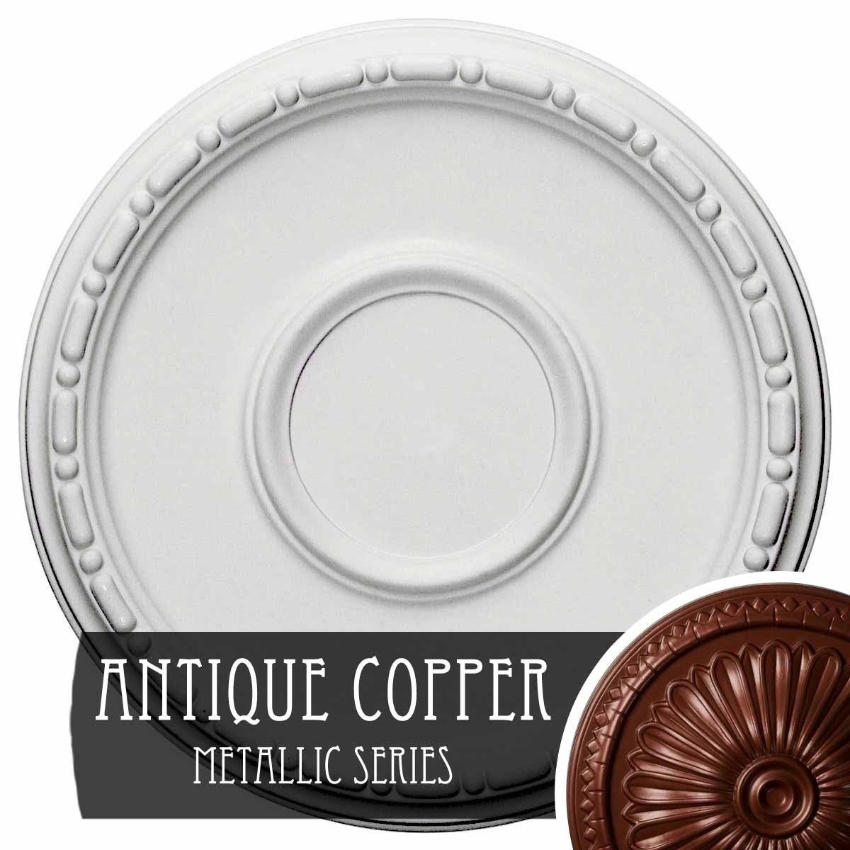 Hand-Painted Warm Silver Ceiling Medallion D91860