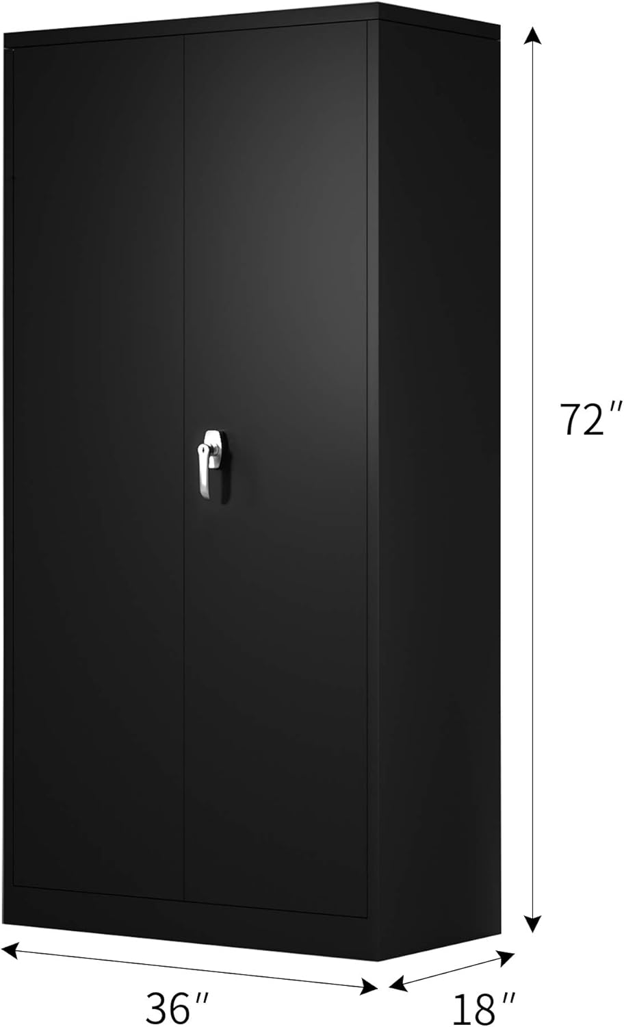 Metal Storage Cabinet with 2 Doors and 5 Shelves W217