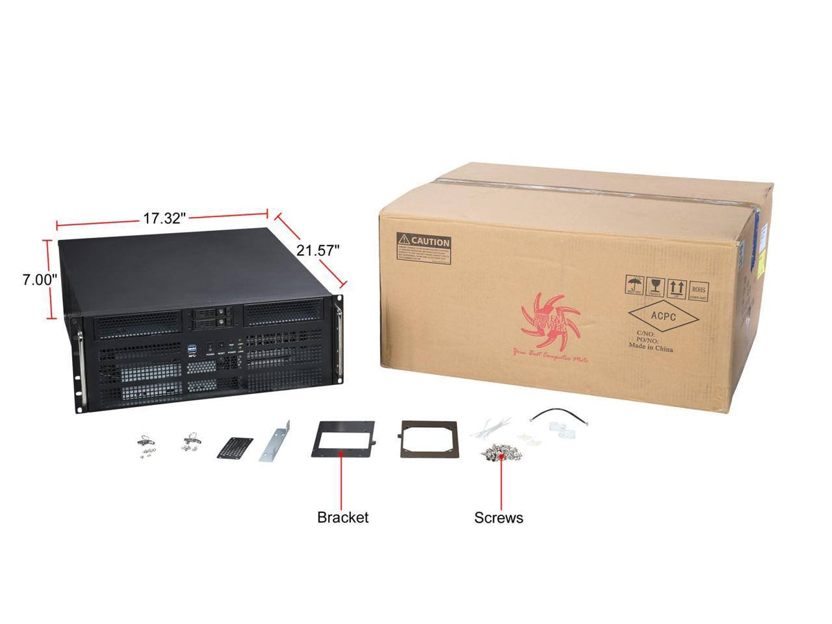 Black 4U Rackmount Server Case B941032