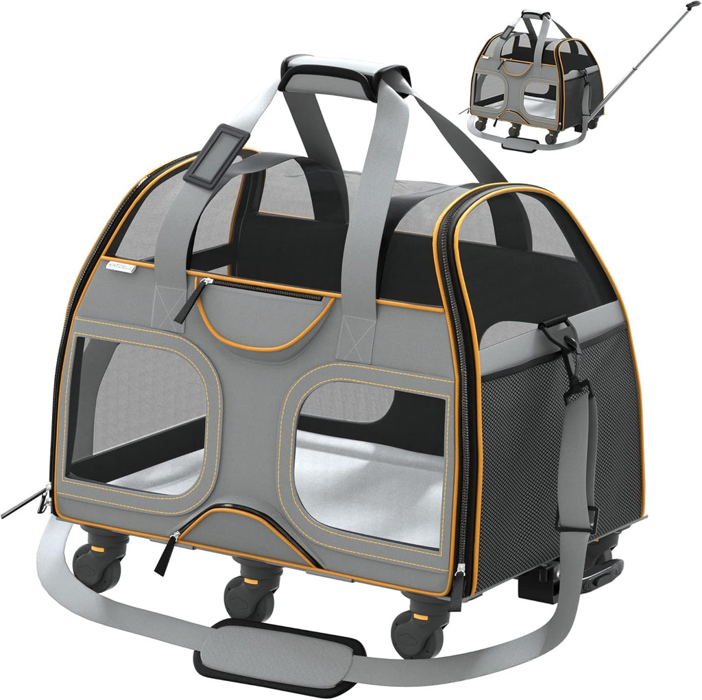 Airline Approved Soft Sided Pet Carrier with Wheels Q3561