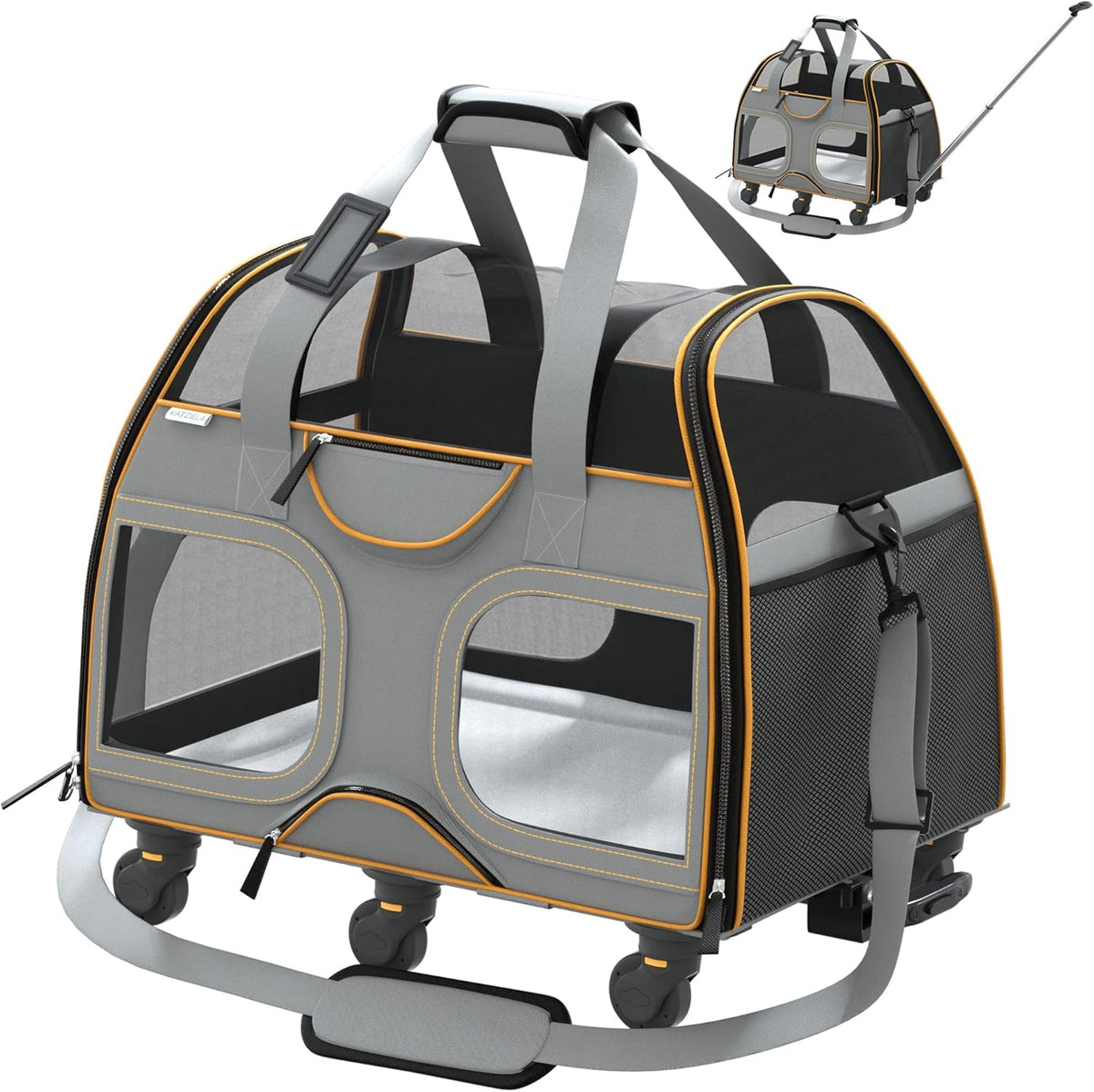 Airline Approved Soft Sided Pet Carrier with Wheels Q3561