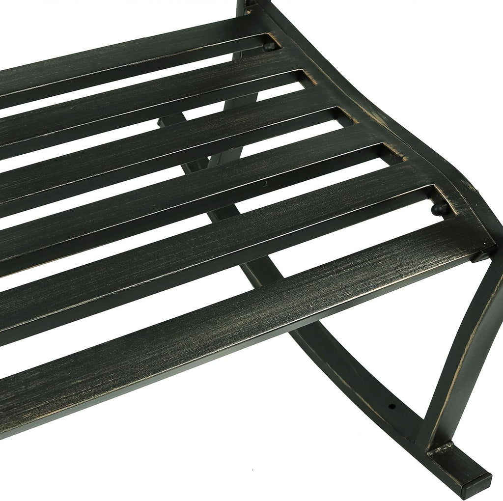 Cast Iron and Steel Outdoor Rocking Chair W601478