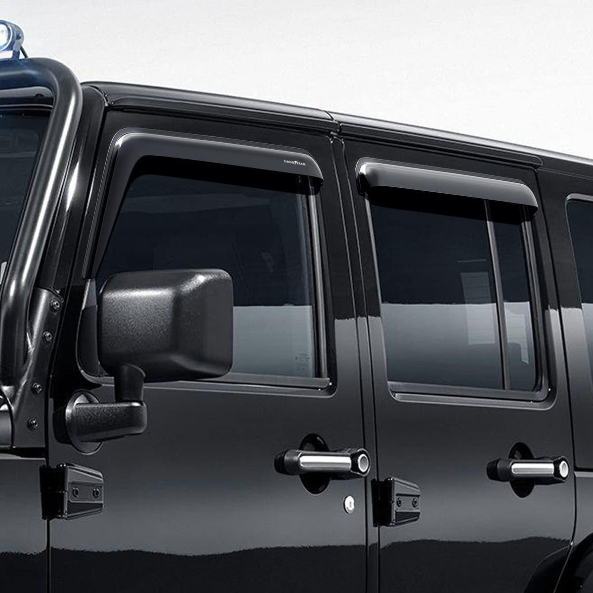 Shatterproof Window Deflectors Tape-on Rain Guards 4 pcs S56511
