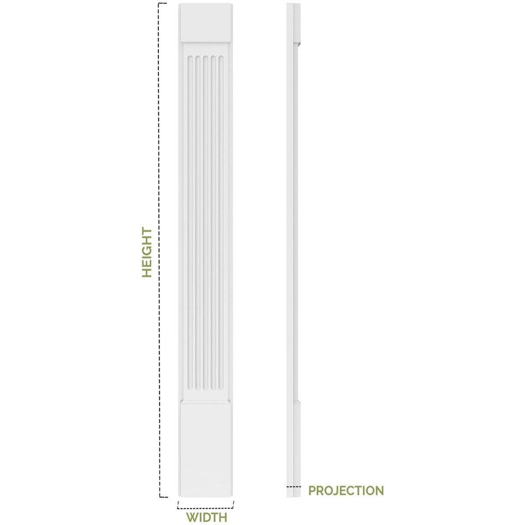 PVC Pilaster with Capital and Base (Pair) B502