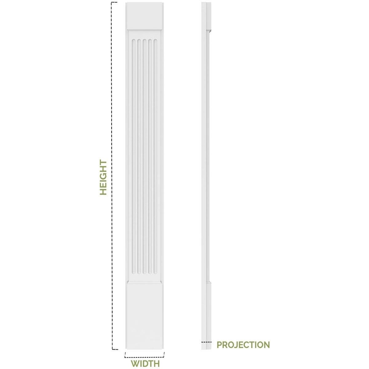 PVC Pilaster with Capital and Base (Pair) B502