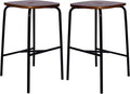 Black Metal Barstool Set of 2 E6588