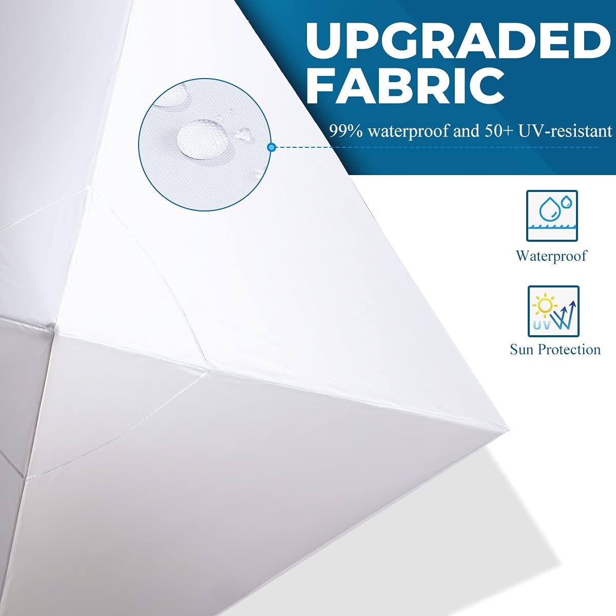 10'x10' Heavy Duty Pop Up Canopy Tent with Roller Bag - White P5033