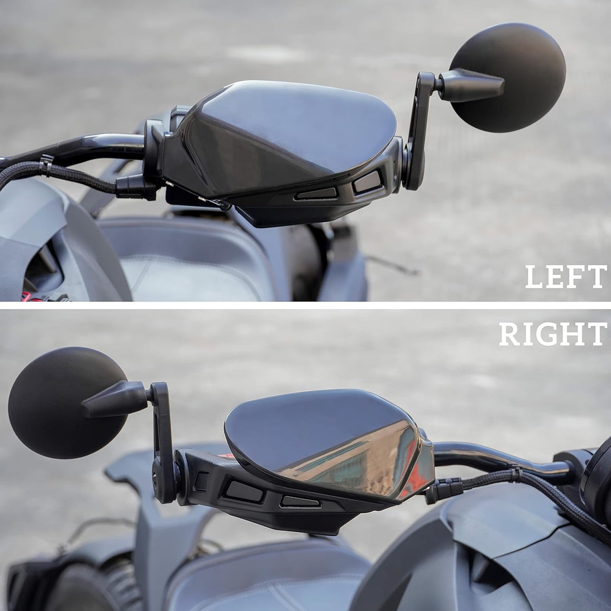 Black Plastic Handguards Wind Deflector Kit 2PCS F687394