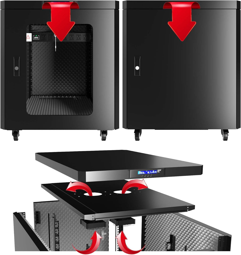 12U 35 inch Depth Soundproof Server Rack Cabinet Q27314